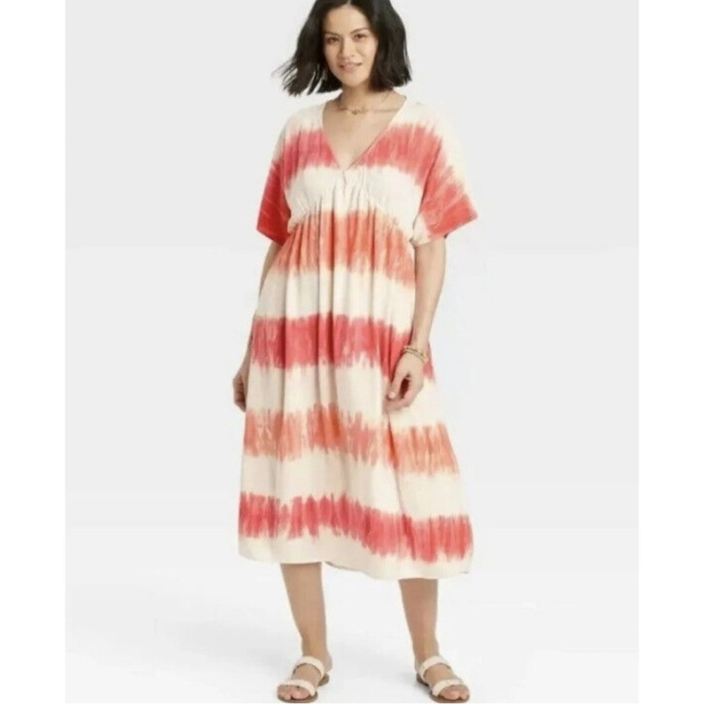 Knox Rose Striped Midi Dress Size Small